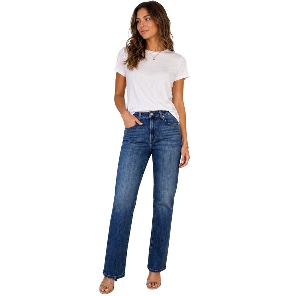 Citizens of Humanity Caia Jeans 27 Blue Straight Leg Mid Rise Premium Denim